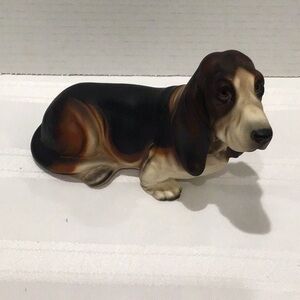 Ceramic Basset Hound Figurine realistic D240A